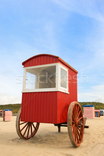 Oude dressing auto strand eiland retro Stockfoto © ivonnewierink