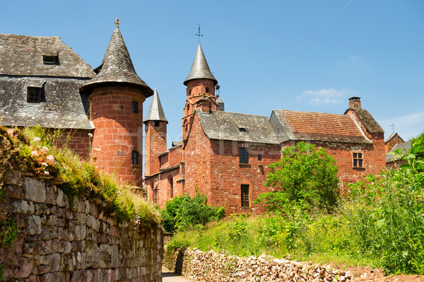 Castle in Collonges la rouge Stock photo © ivonnewierink