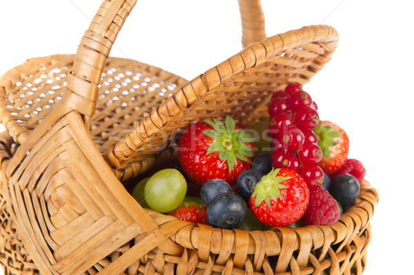 Basket fresh soft forest fruit Stock photo © ivonnewierink