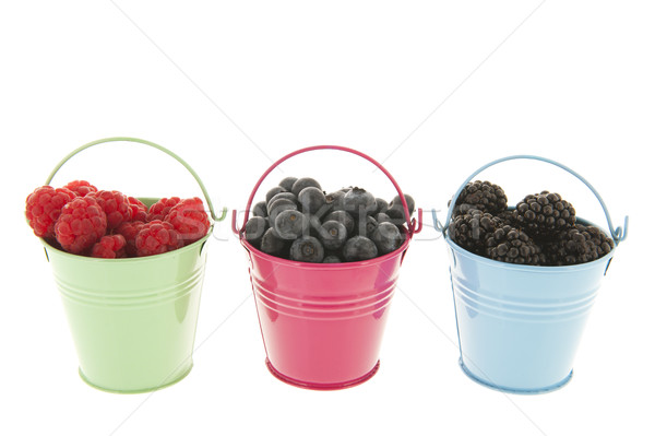 Fresh fruit in bowls Stock photo © ivonnewierink