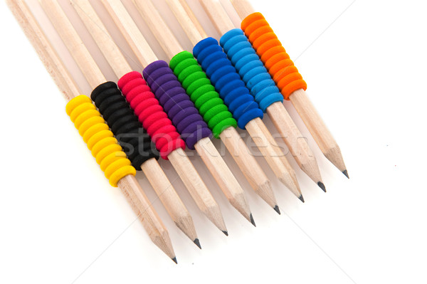 Crayons coloré beaucoup bois école [[stock_photo]] © ivonnewierink