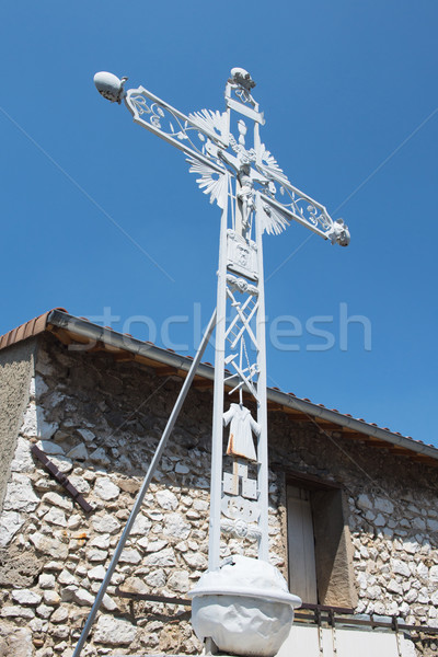 Católico cruz aire libre francés metal Jesús Foto stock © ivonnewierink