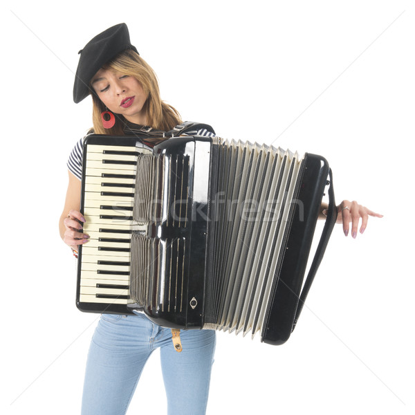 French girl with accordion Stock photo © ivonnewierink