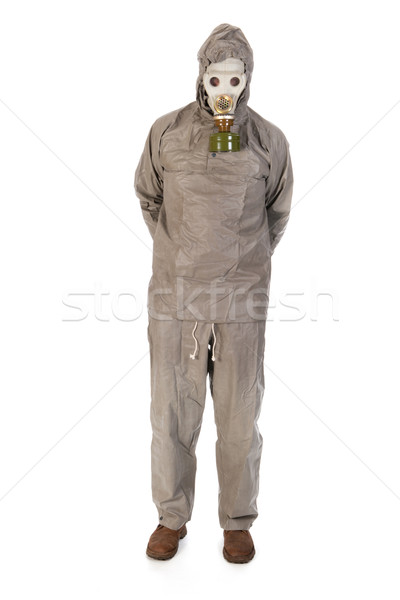 Man with gas mask Stock photo © ivonnewierink