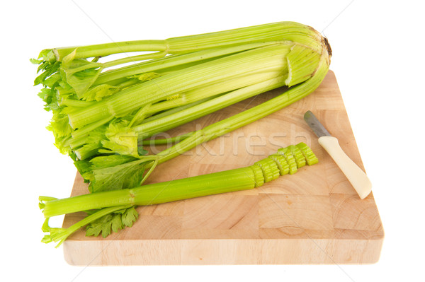Cutting fresh celery Stock photo © ivonnewierink