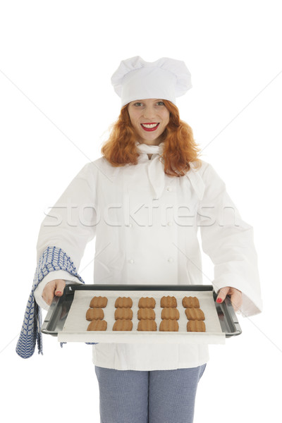 Femminile Baker chef isolato bianco Foto d'archivio © ivonnewierink