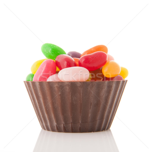 Chocolat tasse jelly beans plein anniversaire bonbons [[stock_photo]] © ivonnewierink