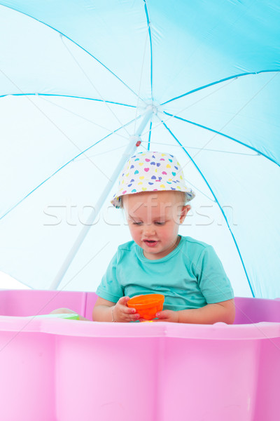 Toddler girl in swimming pool Stock photo © ivonnewierink