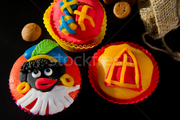 Dutch Sinterklaas cupcakes Stock photo © ivonnewierink