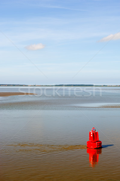 [[stock_photo]]: Balise · mer · rouge · eau · paysage