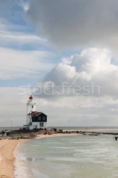 Lighthouse in Dutch Marken Stock photo © ivonnewierink
