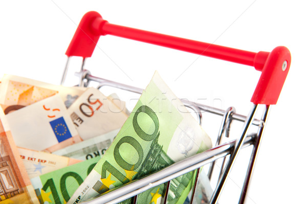 Euros panier coûteux différent valeurs [[stock_photo]] © ivonnewierink