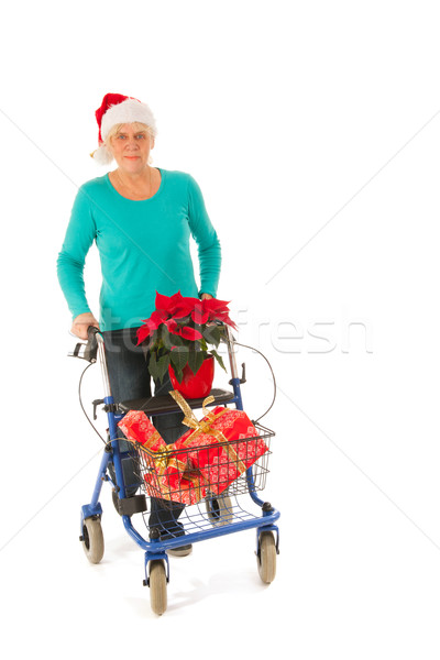 Blue walker with Christmas gifts Stock photo © ivonnewierink