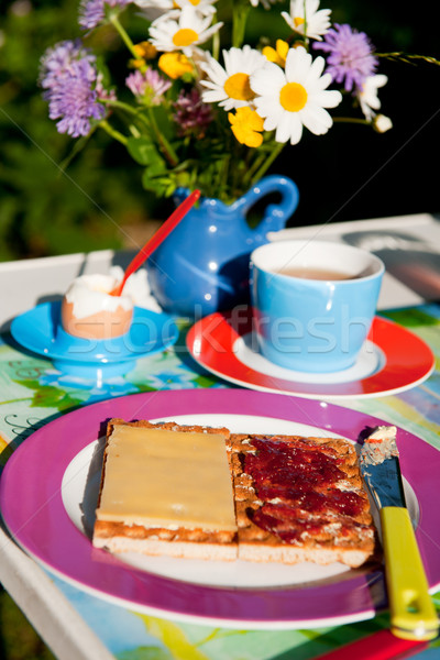 Colorful breakfast outdoor Stock photo © ivonnewierink