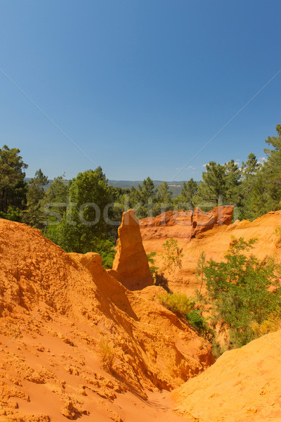 Landscape with ochre in France Stock photo © ivonnewierink