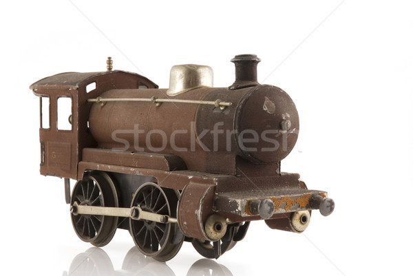 Vechi locomotiva tren retro joacă ruginit Imagine de stoc © ivonnewierink