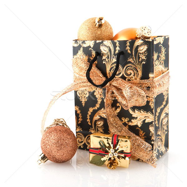 Natale presenta lusso bag bianco Foto d'archivio © ivonnewierink