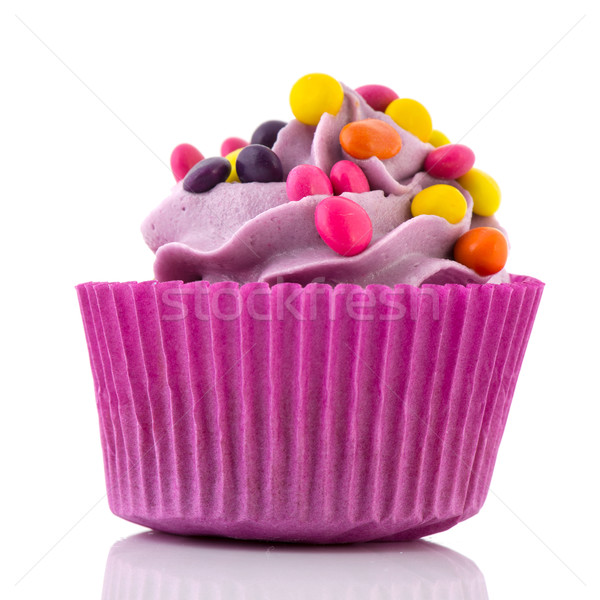 Birthday cupcake with confetti Stock photo © ivonnewierink