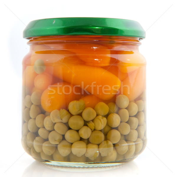 canned green peas Stock photo © ivonnewierink