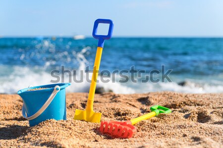 Pile of stacked stones with toys Stock photo © ivonnewierink