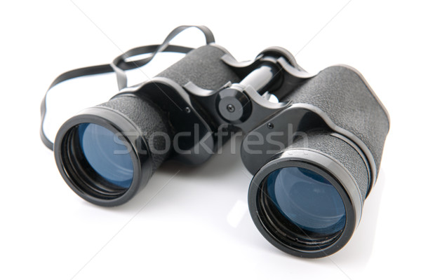 Binoculars isolated over white Stock photo © ivonnewierink