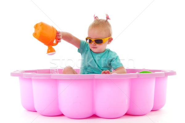 Toddler girl in swimming pool Stock photo © ivonnewierink