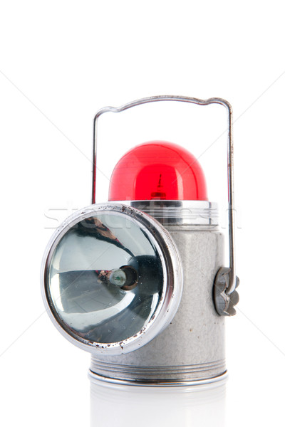 Auto risico licht oude auto rood licht geïsoleerd Stockfoto © ivonnewierink