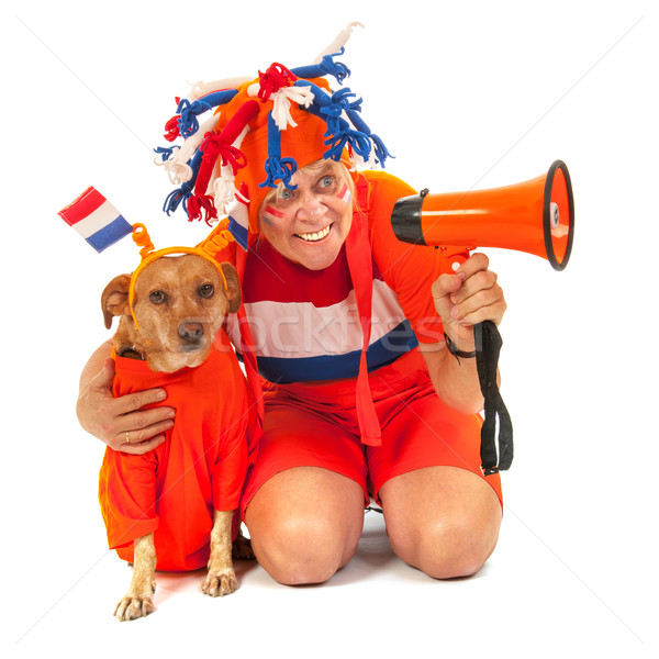 Dutch soccer supporters Stock photo © ivonnewierink