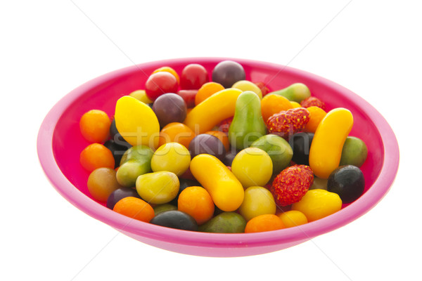 Fruit candy in bowl Stock photo © ivonnewierink
