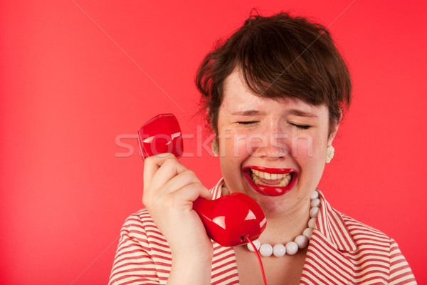 Crying on the phone Stock photo © ivonnewierink