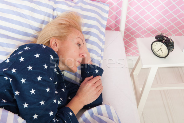 成熟的女人 失眠 女子 成熟 年齡 商業照片 © ivonnewierink