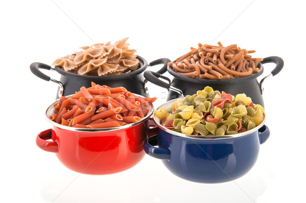 Wholemeal farfalle and macaroni Stock photo © ivonnewierink