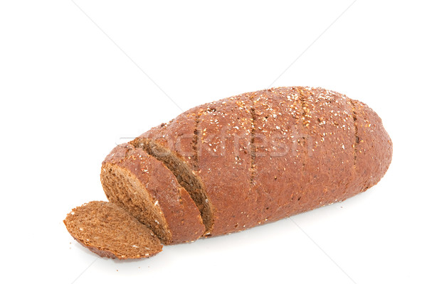 Bütün yemek ekmek taze dilimleri beyaz Stok fotoğraf © ivonnewierink