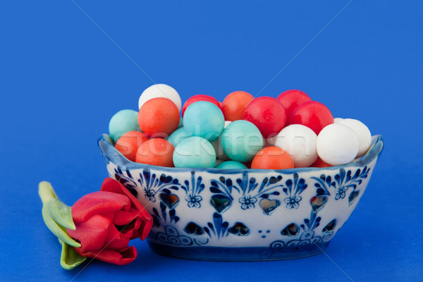 Dutch chewing balls with tulip Stock photo © ivonnewierink