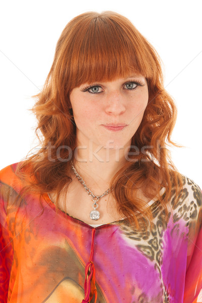 Portrait red haired girl Stock photo © ivonnewierink