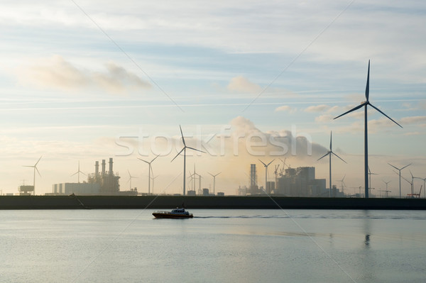 Ipar kikötő holland napfelkelte víz naplemente Stock fotó © ivonnewierink