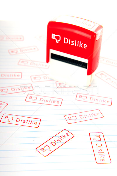 не любить штампа красный бумаги Сток-фото © ivonnewierink