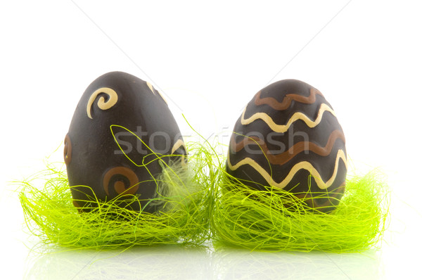 chocolate easter eggs Stock photo © ivonnewierink