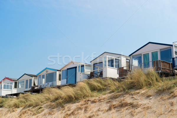 Beach huts in Holland Stock photo © ivonnewierink