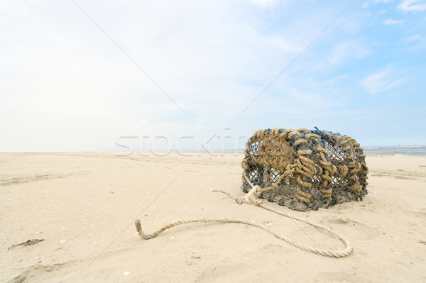 龍蝦 陷阱 北 海 濱 空的 商業照片 © ivonnewierink