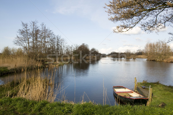 Weinig boot natuur landschap hemel water Stockfoto © ivonnewierink