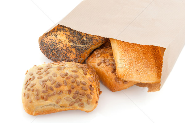 Luxury bread rolls in paper bag Stock photo © ivonnewierink