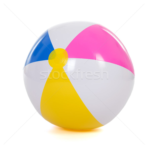 沙灘球 充氣 孤立 白 背景 商業照片 © ivonnewierink