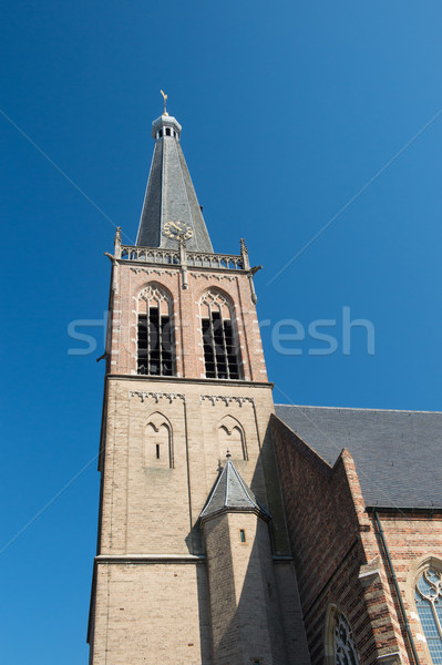 Templomtorony Hollandia holland falu épület torony Stock fotó © ivonnewierink