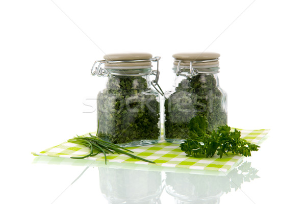Dried kitchen herbs Stock photo © ivonnewierink