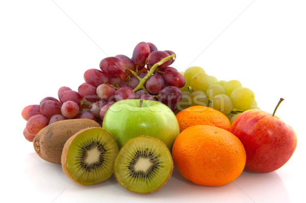 水果 多樣 葡萄 食品 綠色 藍色 商業照片 © ivonnewierink