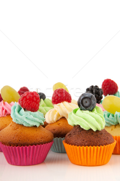 Fruit cupcakes Stock photo © ivonnewierink