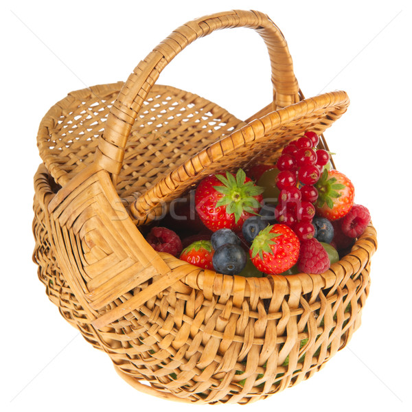 Basket fresh soft forest fruit Stock photo © ivonnewierink
