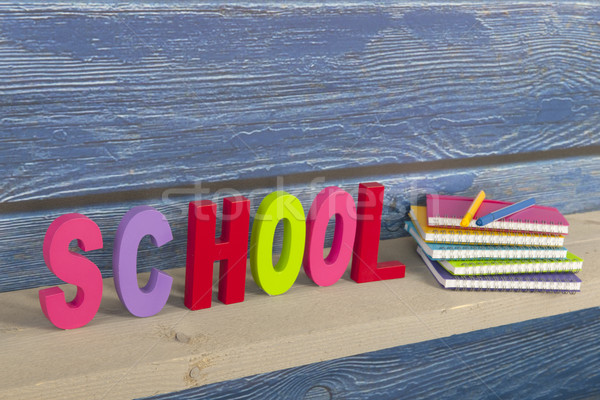 School in colorful letters Stock photo © ivonnewierink