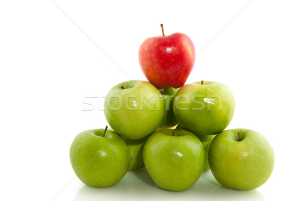 Manzanas verde uno rojo superior Foto stock © ivonnewierink